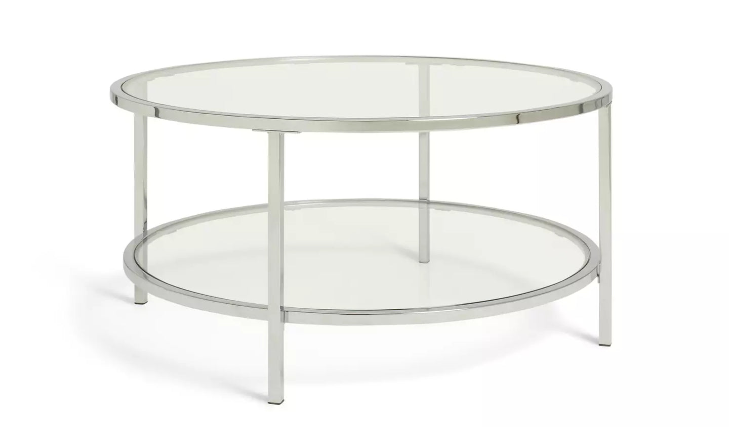 Boutique Round Coffee Table - Silver